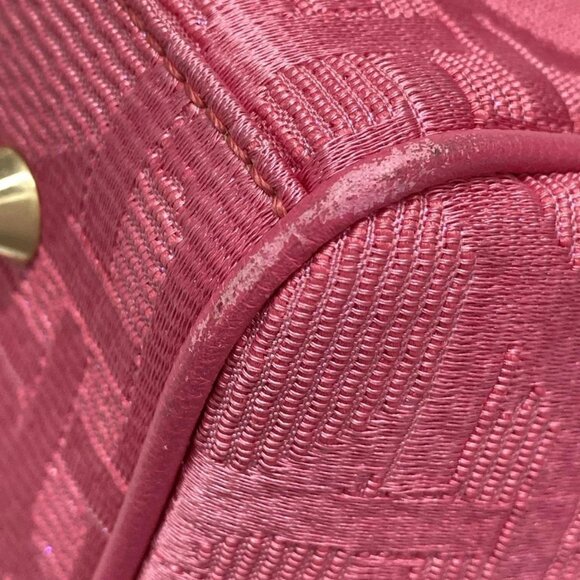 Auth DIOR/ChristianDior Cannage Stitch Pink Jacquard Leather Handbag - Picture 4 of 16